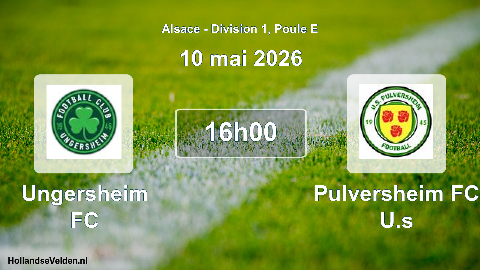 Match programmé: Ungersheim FC - Pulversheim FC U.s (10 mai 2026)