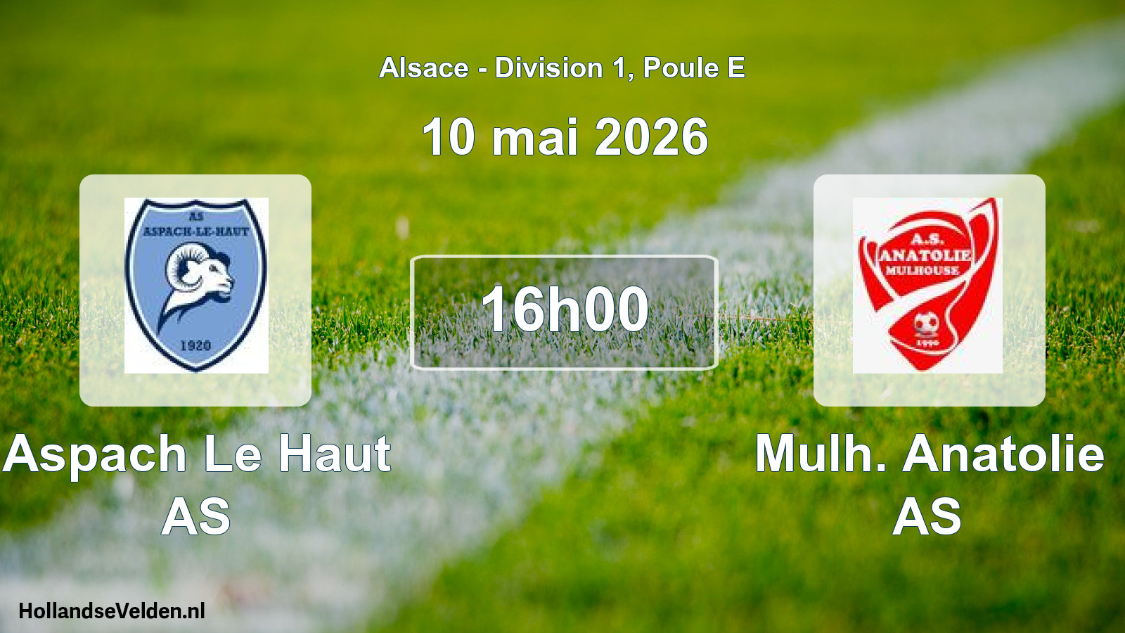 Scheduled Match: Aspach Le Haut AS - Mulh. Anatolie AS (10 May 2026)