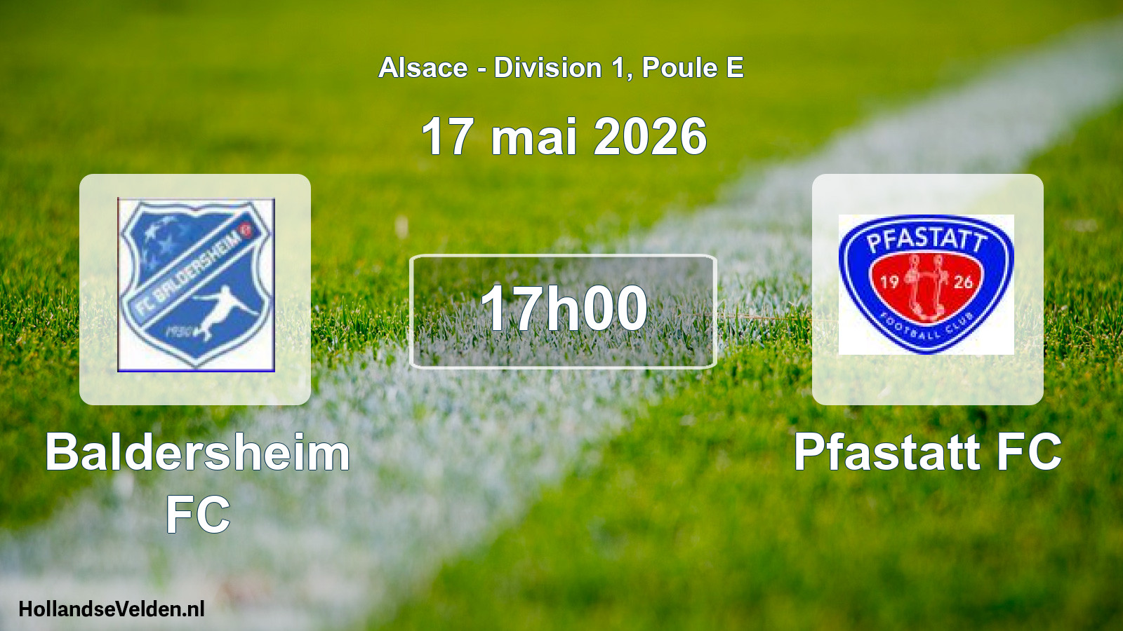 Match programmé: Baldersheim FC - Pfastatt FC (17 mai 2026)