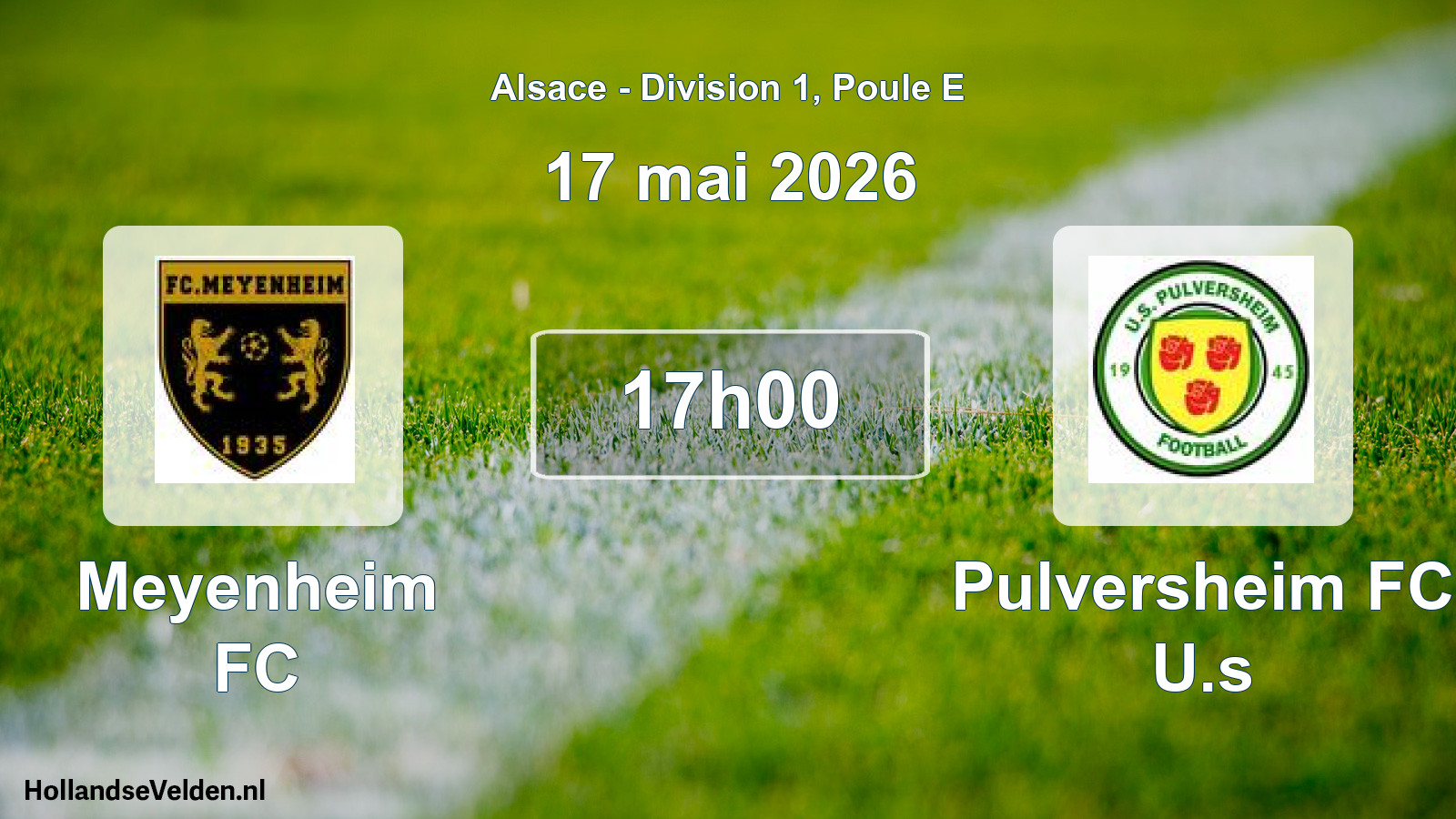 Match programmé: Meyenheim FC - Pulversheim FC U.s (17 mai 2026)