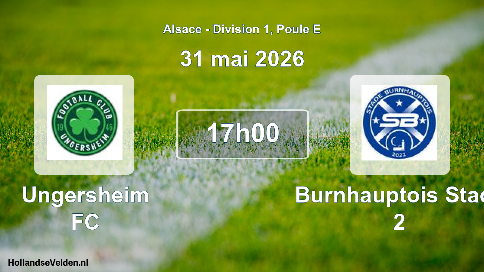Match programmé: Ungersheim FC - Burnhauptois Stade 2 (31 mai 2026)