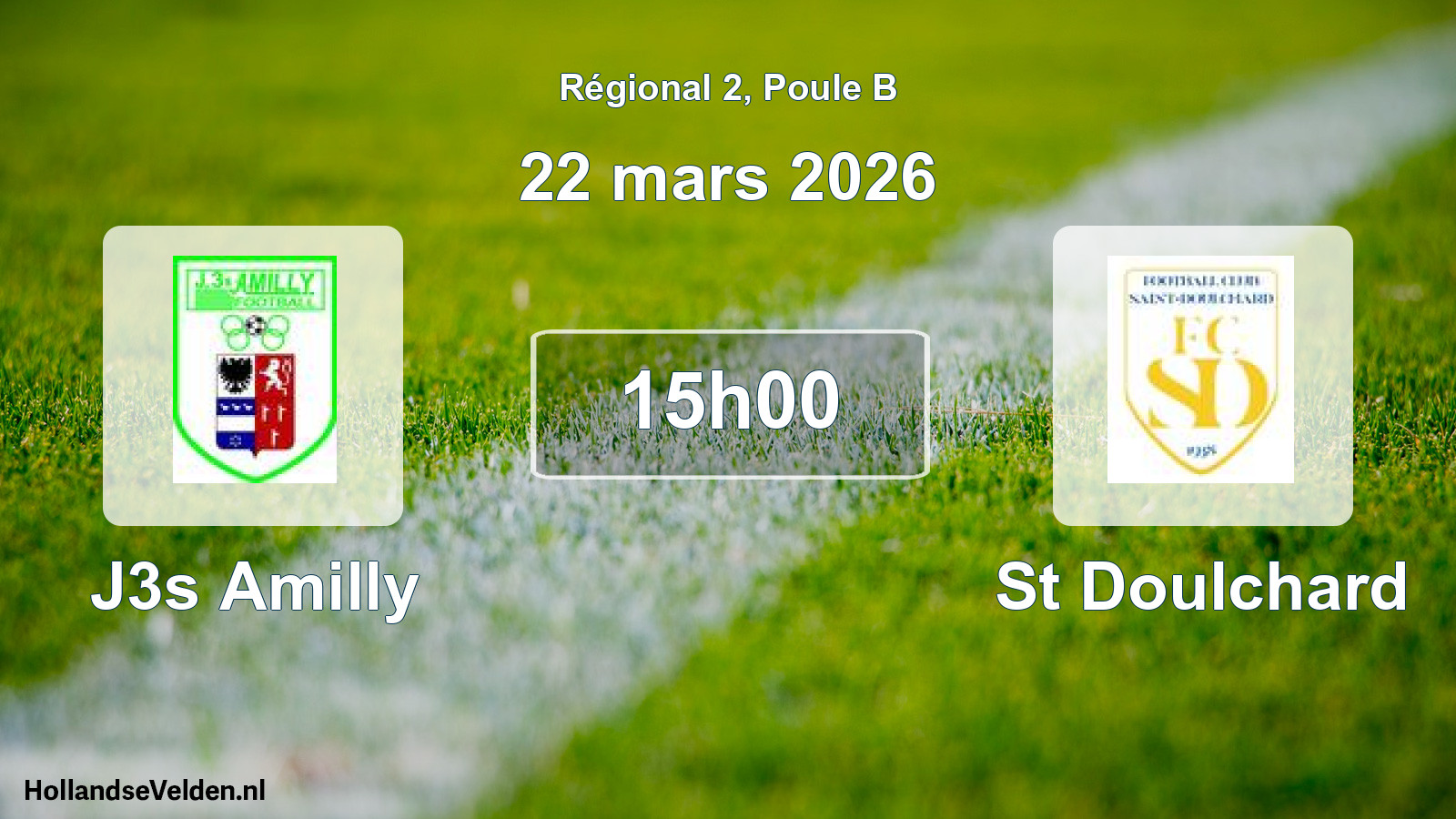 Geplande wedstrijd: J3s Amilly - St Doulchard (22 maart 2026)