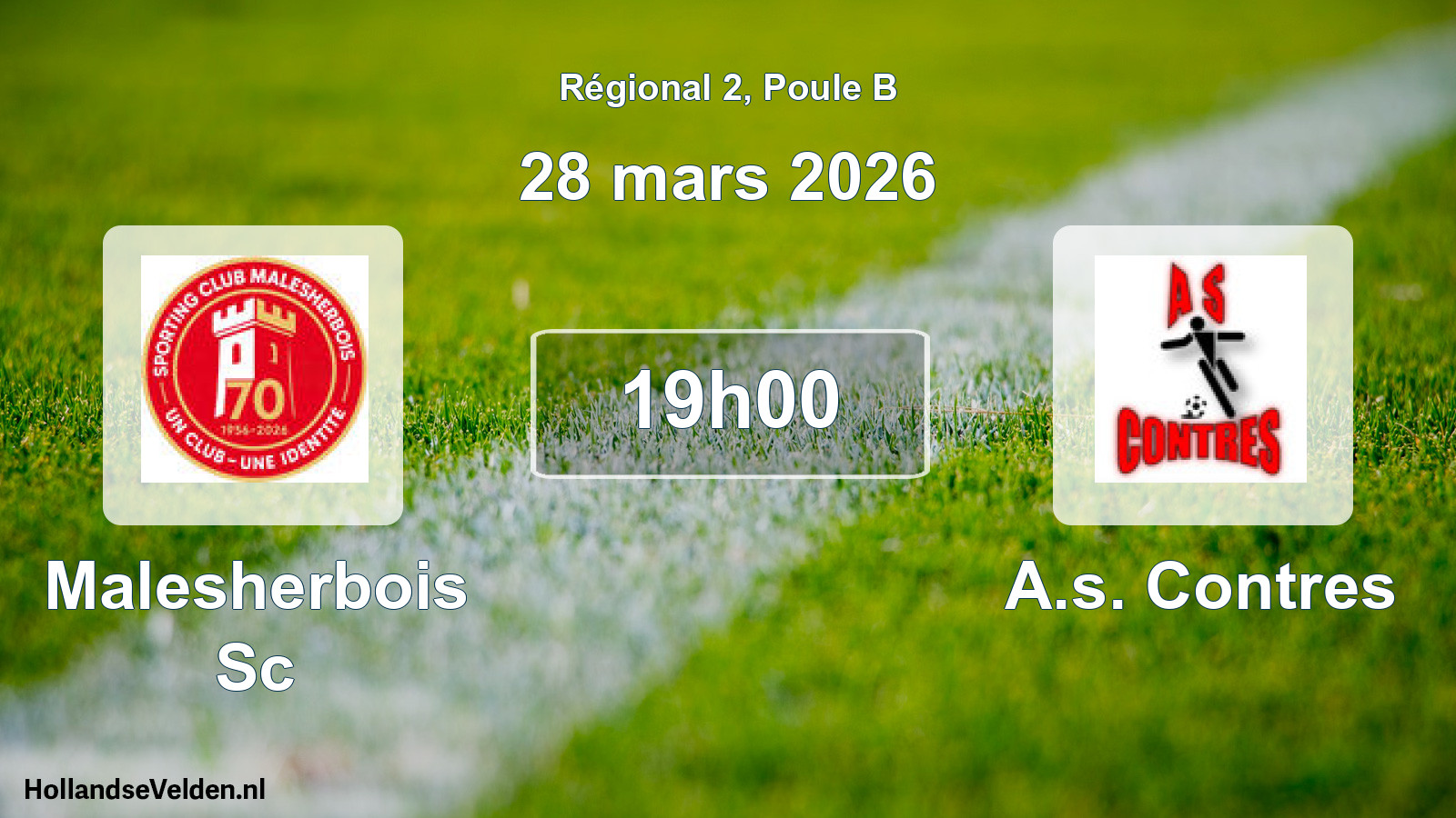 Geplande wedstrijd: Malesherbois Sc - A.s. Contres (28 maart 2026)