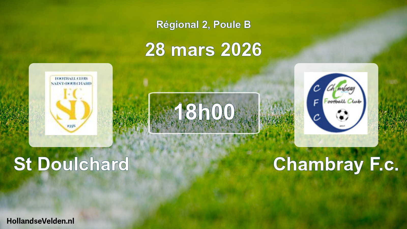 Geplande wedstrijd: St Doulchard - Chambray F.c. (28 mars 2026)