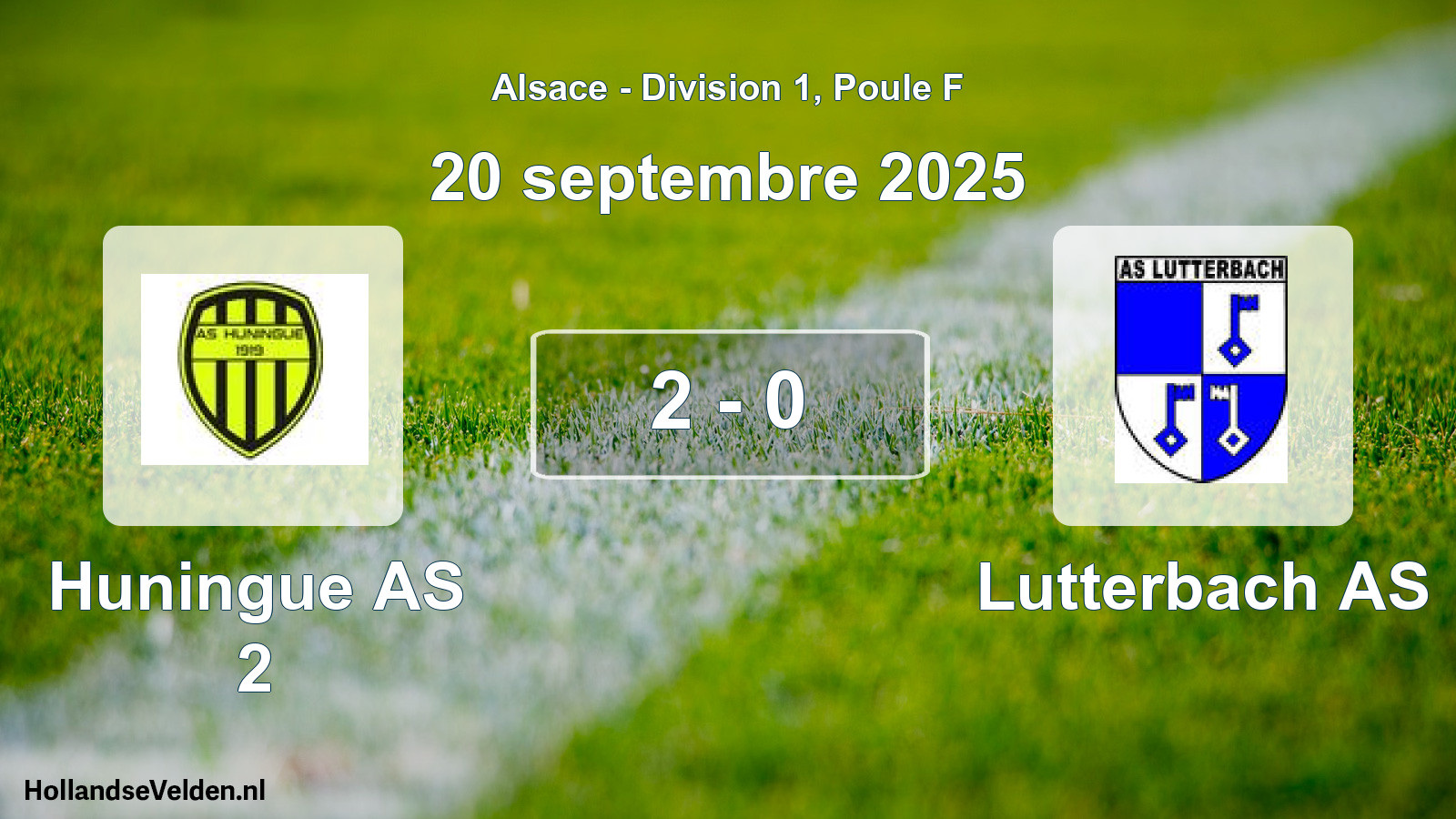 Match joué: Huningue AS 2 - Lutterbach AS 2 - 0 (20 septembre 2025)