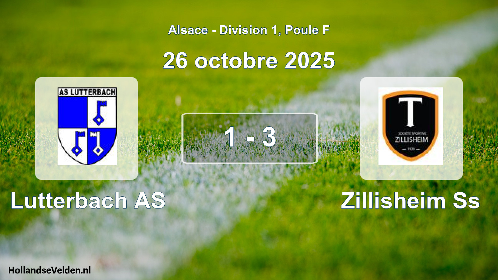 Match joué: Lutterbach AS - Zillisheim Ss 1 - 3 (26 octobre 2025)