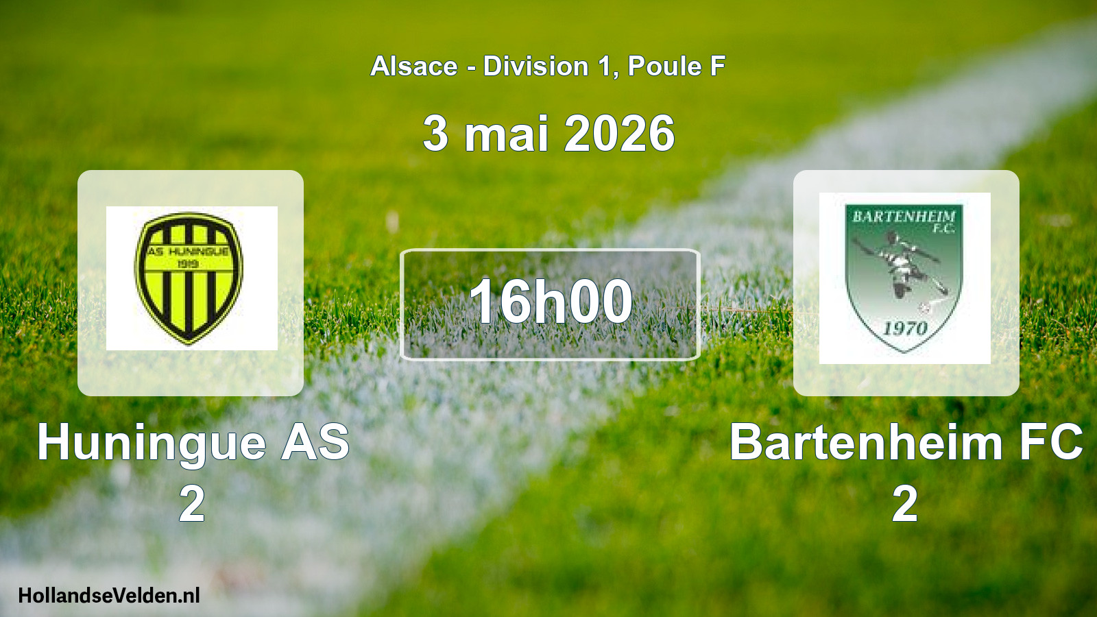 Scheduled Match: Huningue AS 2 - Bartenheim FC 2 (3 May 2026)