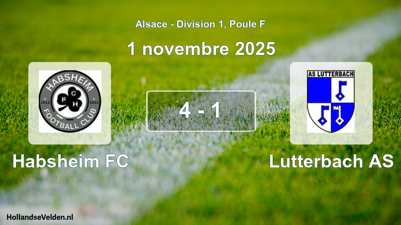 Match joué: Habsheim FC - Lutterbach AS 4 - 1 (1 novembre 2025)