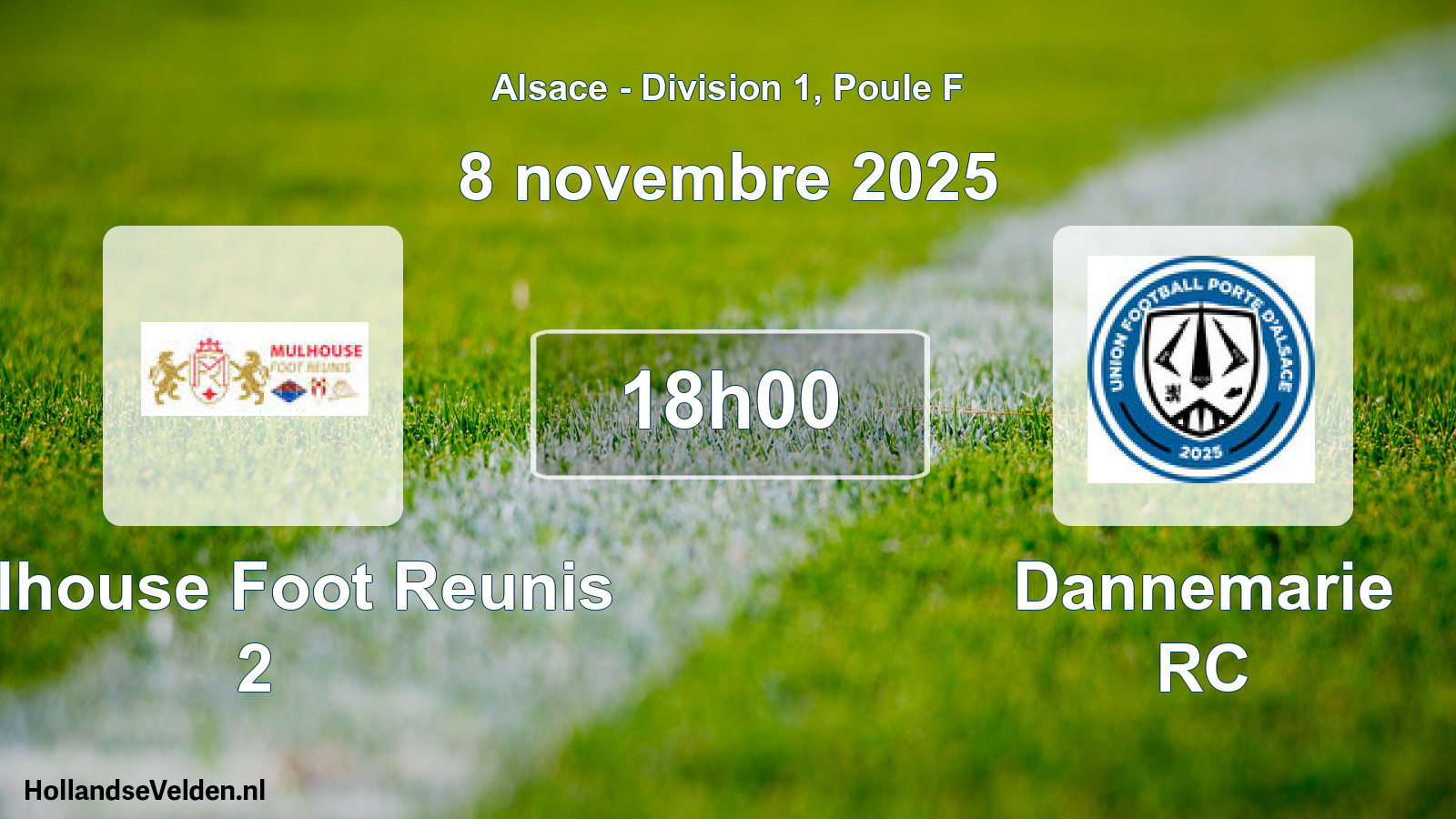 Match programmé: Mulhouse Foot Reunis 2 - Dannemarie RC (8 novembre 2025)