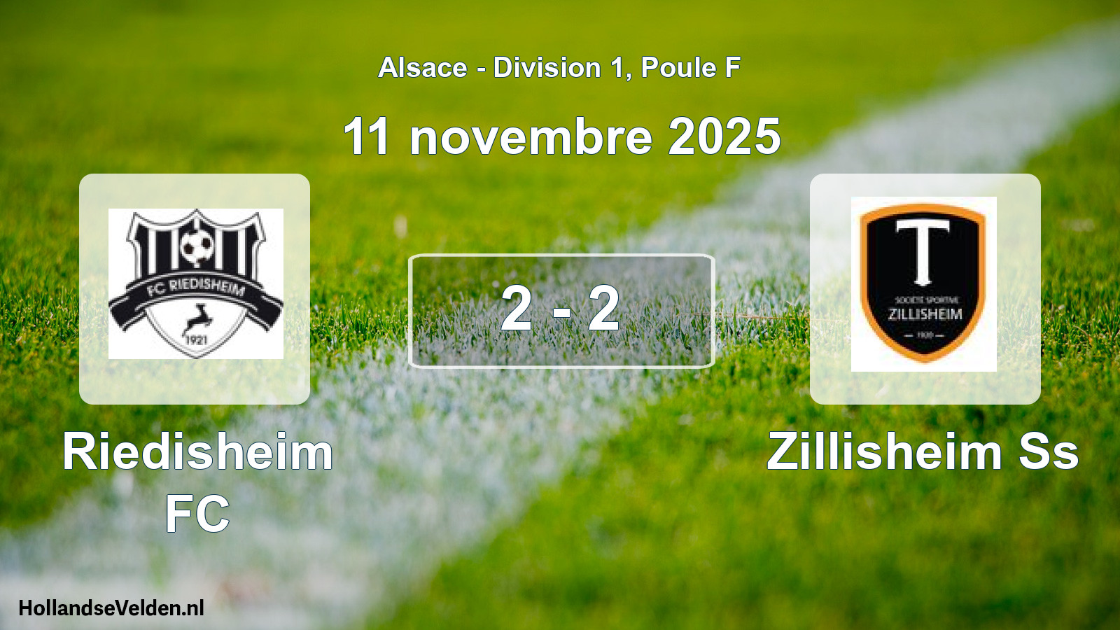 Match joué: Riedisheim FC - Zillisheim Ss 2 - 2 (11 novembre 2025)