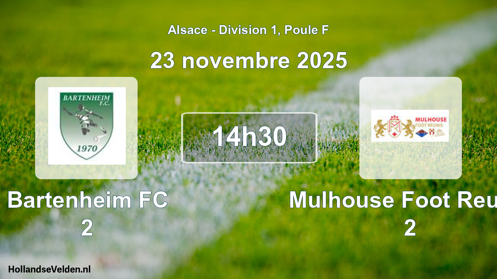 Geplande wedstrijd: Bartenheim FC 2 - Mulhouse Foot Reunis 2 (23 november 2025)
