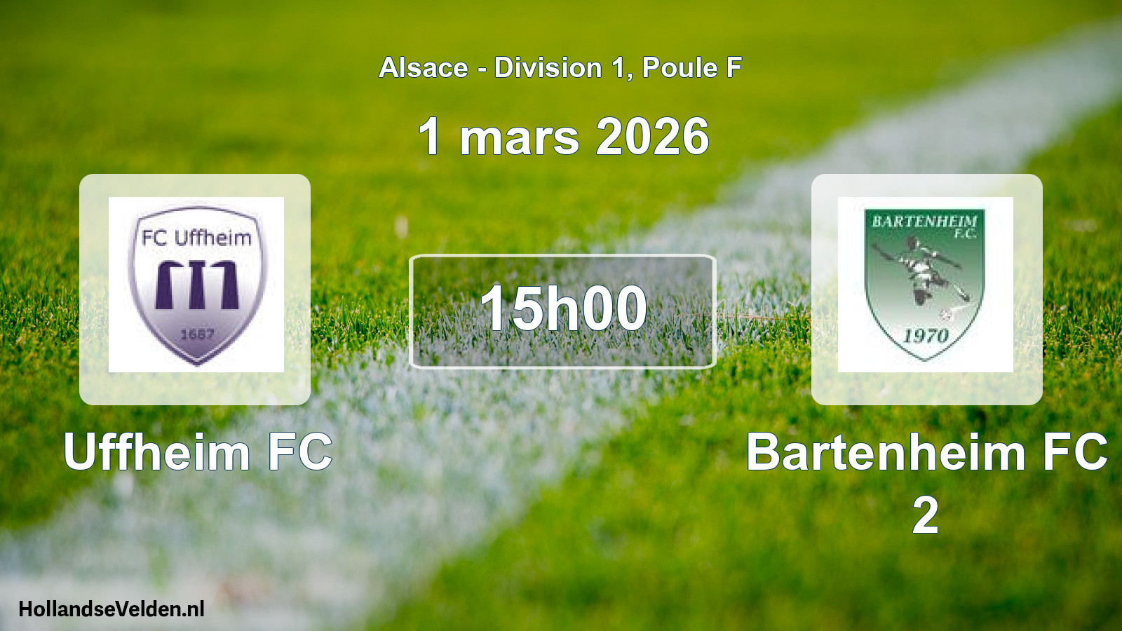 Geplande wedstrijd: Uffheim FC - Bartenheim FC 2 (1 maart 2026)