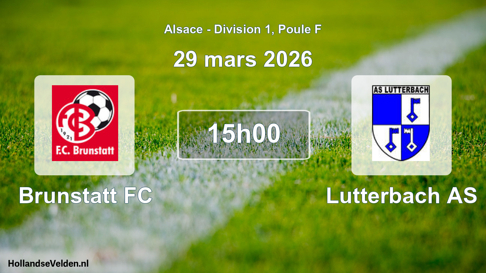 Match programmé: Brunstatt FC - Lutterbach AS (29 mars 2026)
