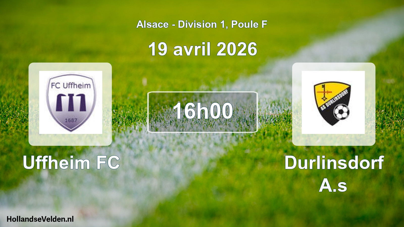 Scheduled Match: Uffheim FC - Durlinsdorf A.s (19 April 2026)