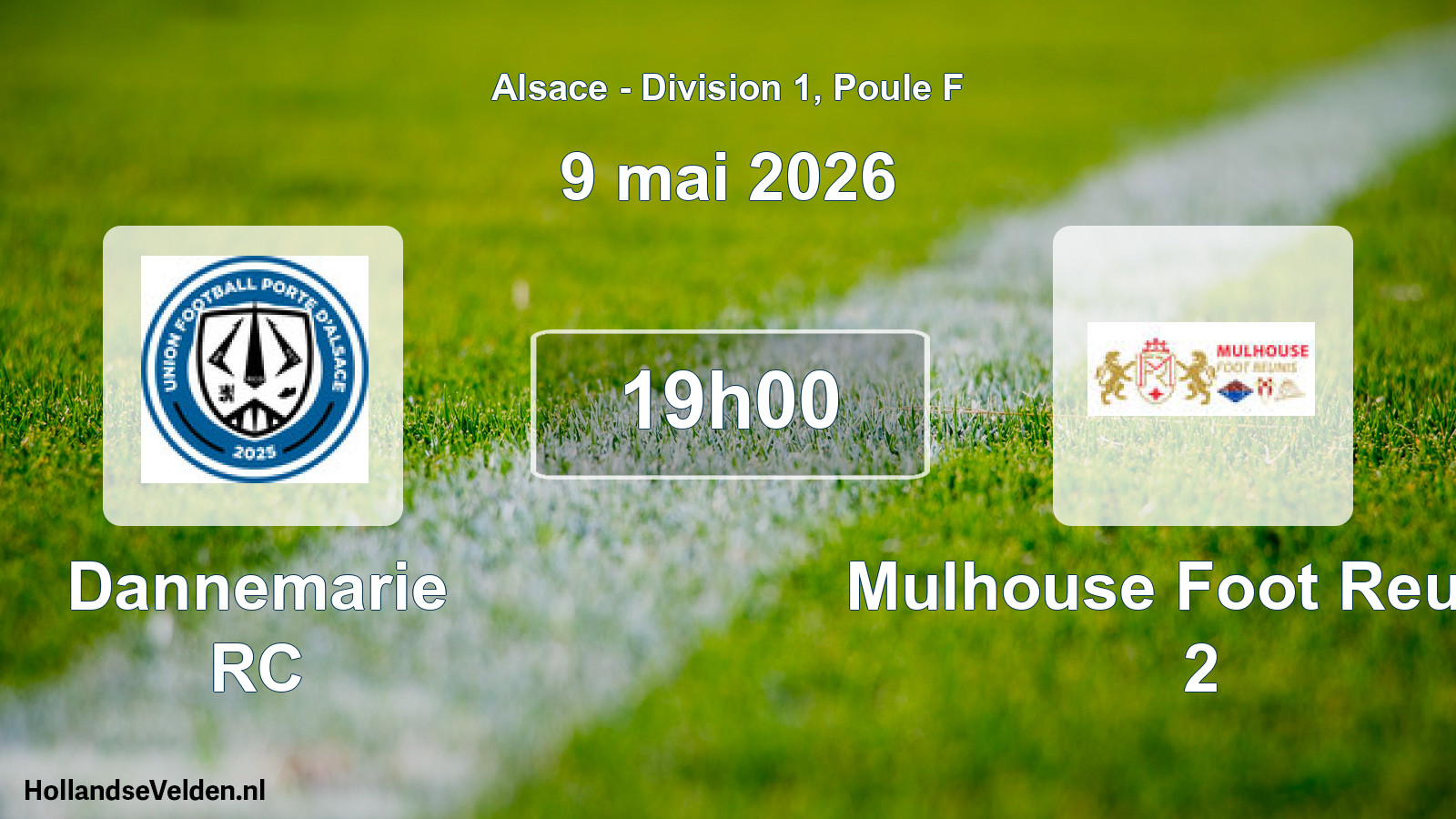 Match programmé: Dannemarie RC - Mulhouse Foot Reunis 2 (9 mai 2026)