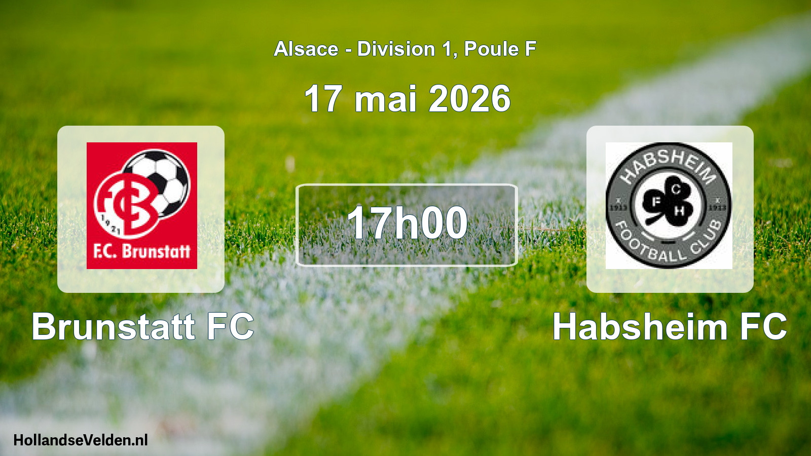 Match programmé: Brunstatt FC - Habsheim FC (17 mai 2026)