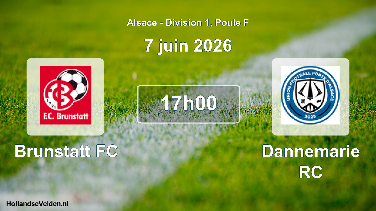 Match programmé: Brunstatt FC - Dannemarie RC (7 juin 2026)