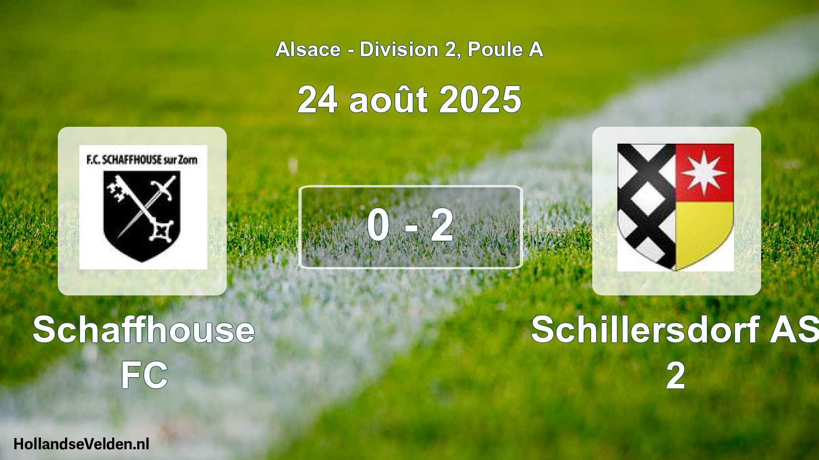 Total number of matches played: Schaffhouse FC - Schillersdorf AS 2 0 - 2 (24 August 2025)
