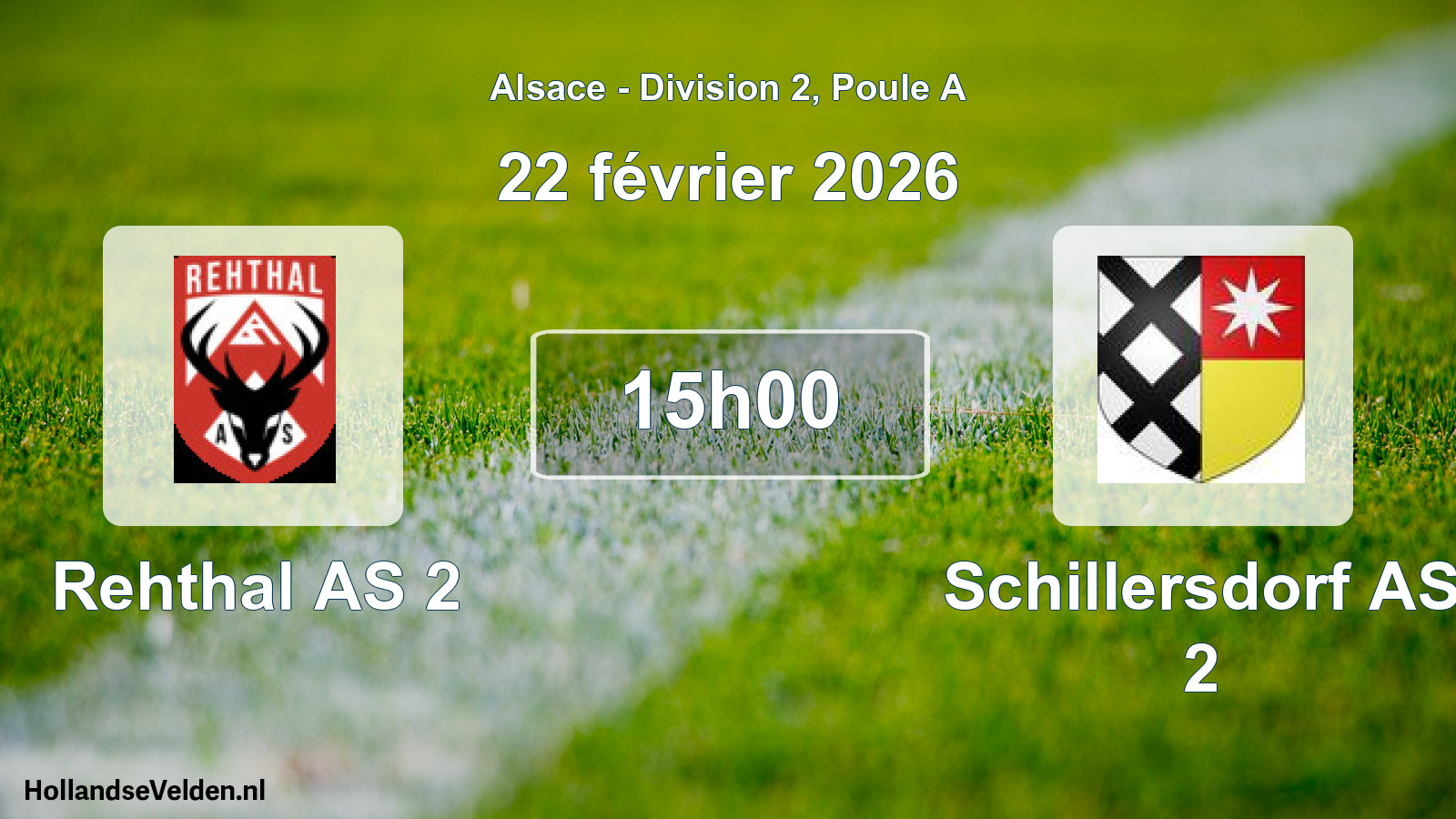 Scheduled Match: Rehthal AS 2 - Schillersdorf AS 2 (22 February 2026)
