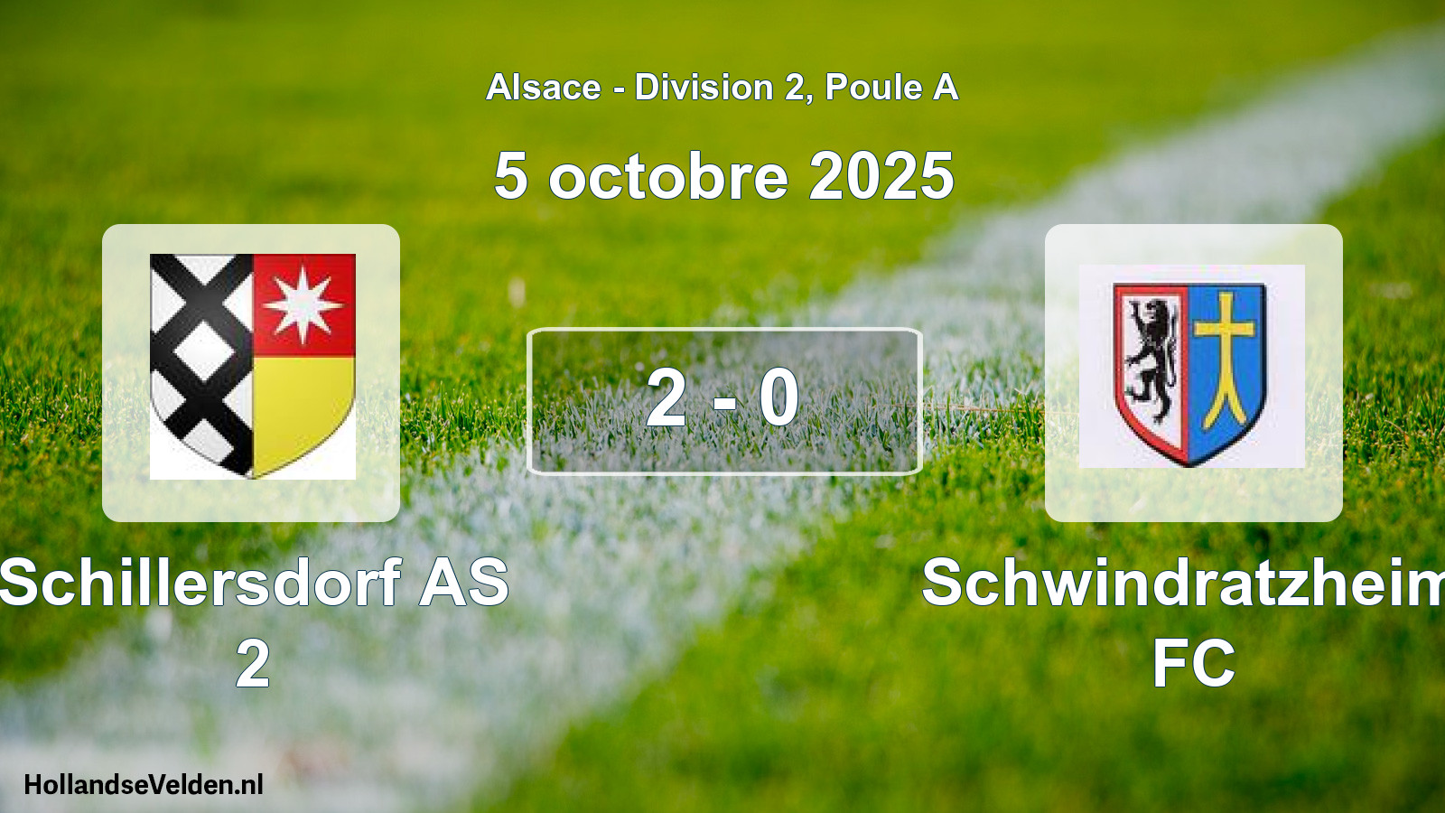Gespeelde wedstrijd: Schillersdorf AS 2 - Schwindratzheim FC 2 - 0 (5 oktober 2025)