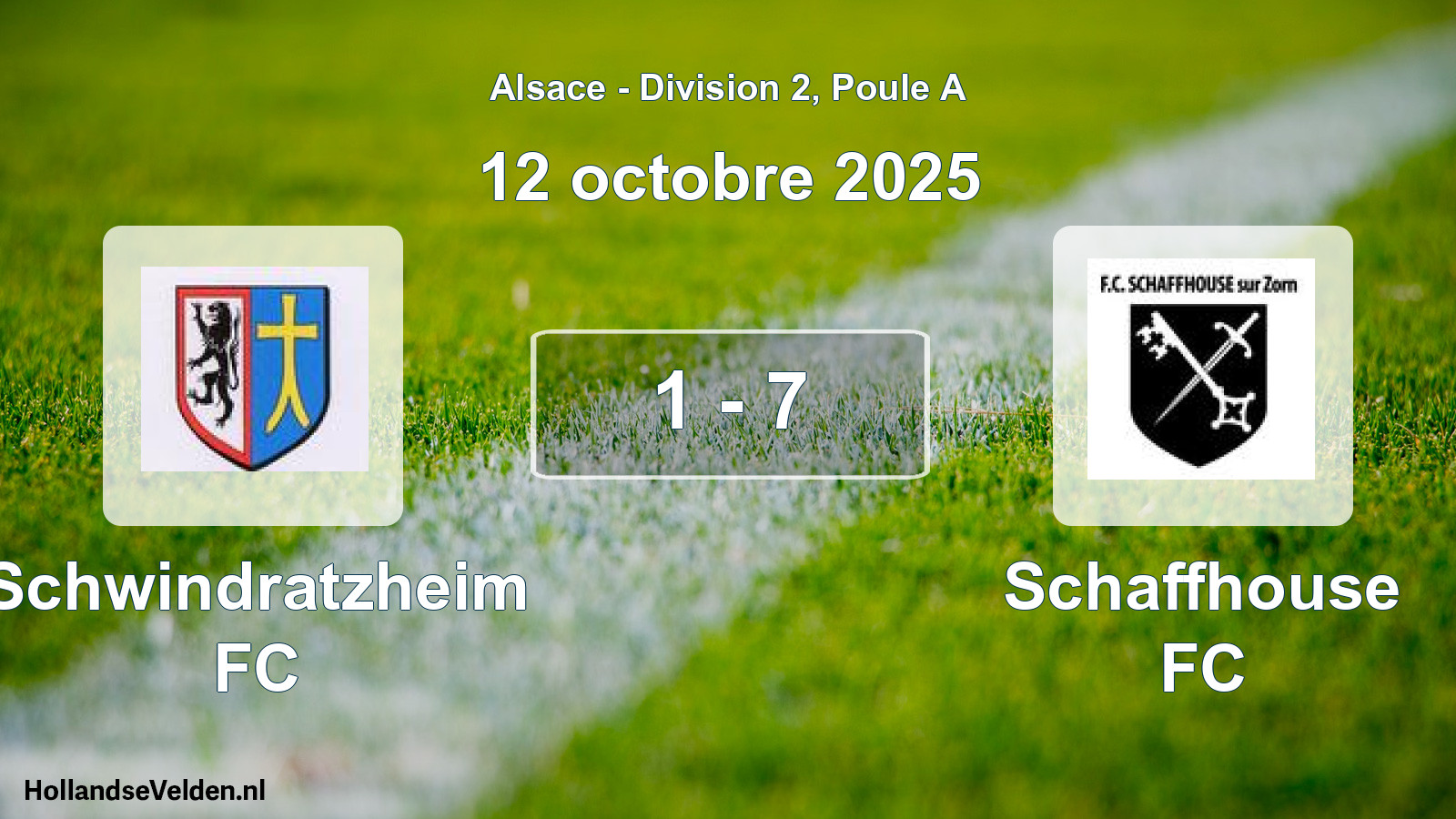 Total number of matches played: Schwindratzheim FC - Schaffhouse FC 1 - 7 (12 October 2025)