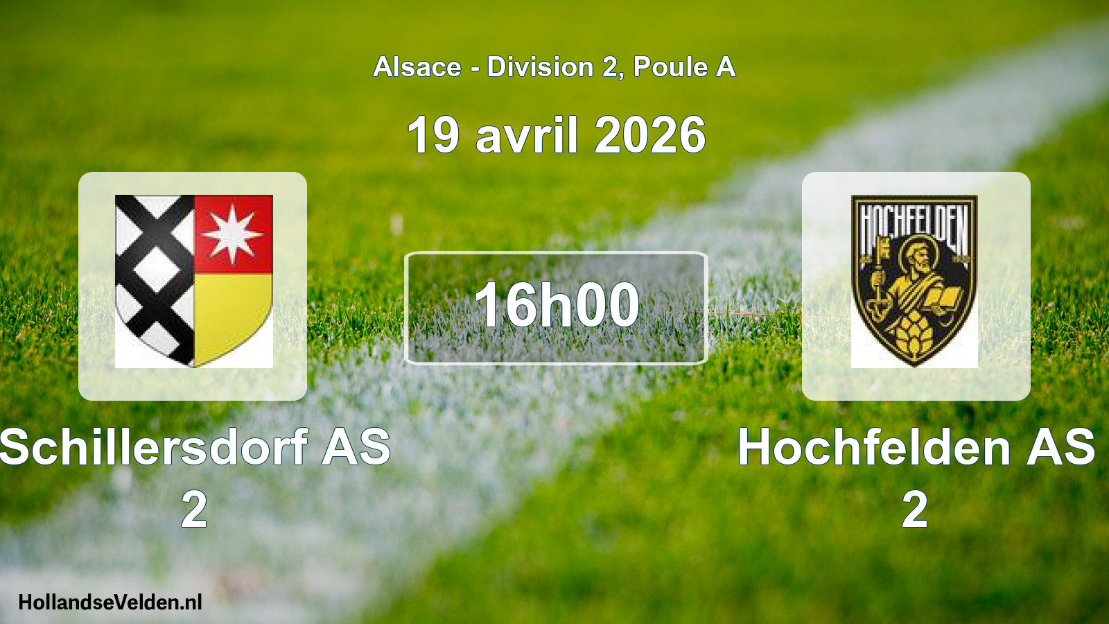 Scheduled Match: Schillersdorf AS 2 - Hochfelden AS 2 (19 April 2026)