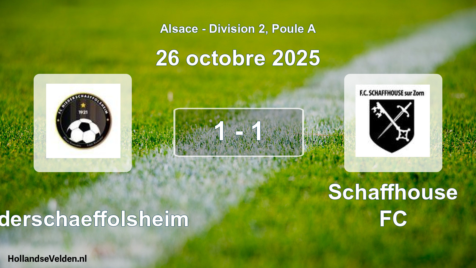 Gespeelde wedstrijd: Niederschaeffolsheim - Schaffhouse FC 1 - 1 (26 oktober 2025)