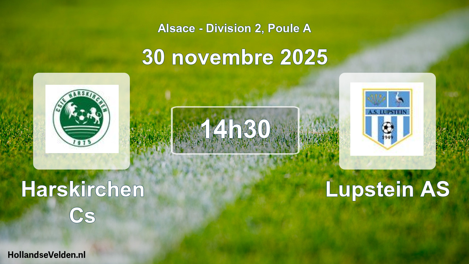 Match programmé: Harskirchen Cs - Lupstein AS (30 novembre 2025)