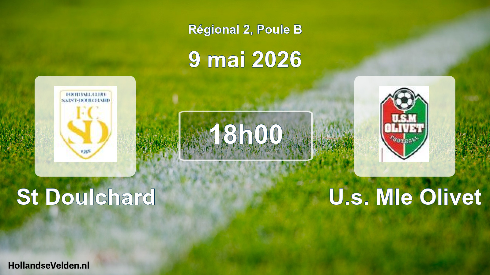 Geplande wedstrijd: St Doulchard - U.s. Mle Olivet (9 mei 2026)