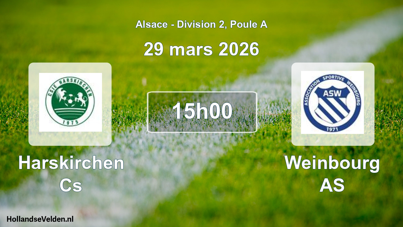 Scheduled Match: Harskirchen Cs - Weinbourg AS (29 March 2026)