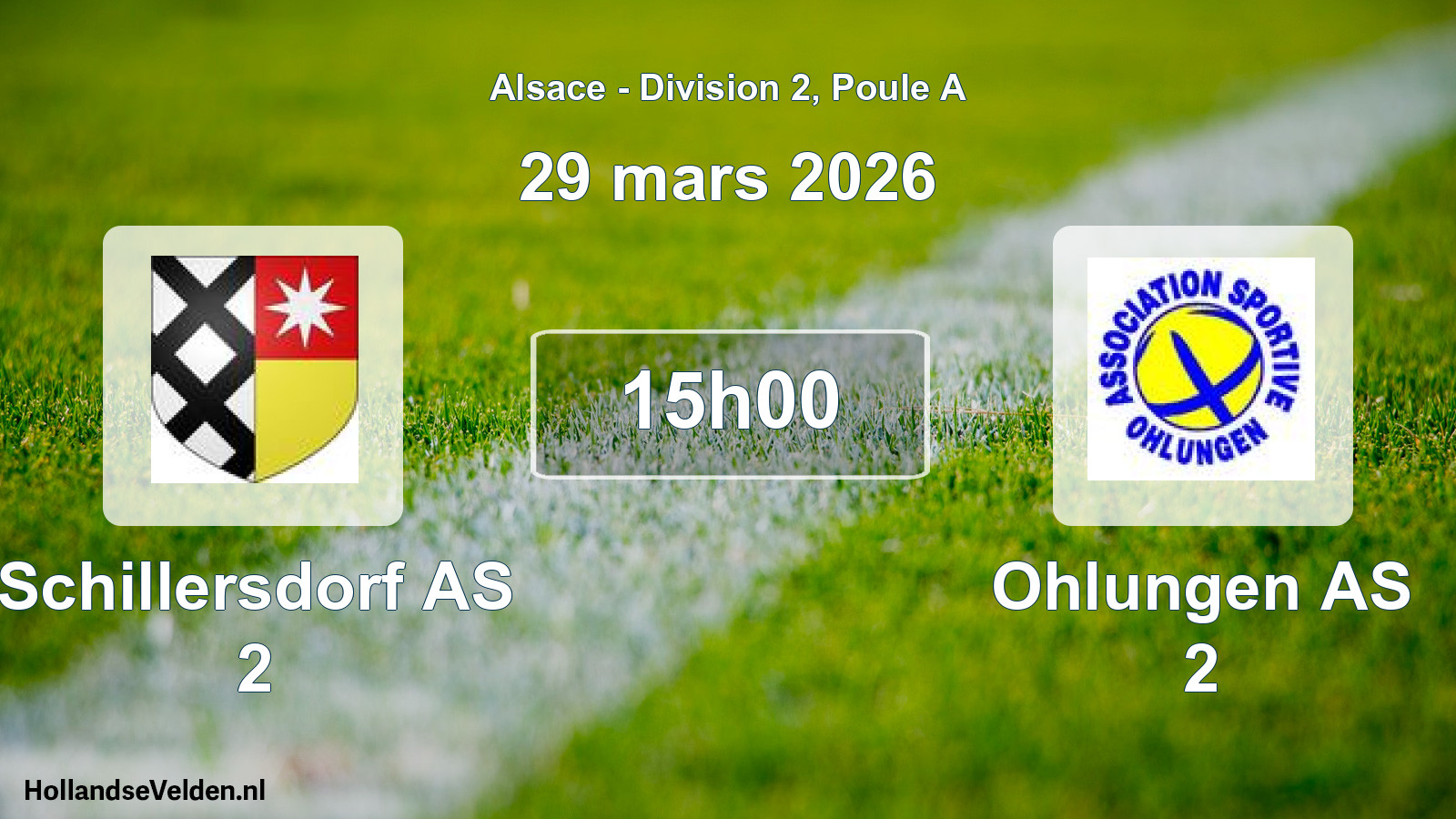 Geplande wedstrijd: Schillersdorf AS 2 - Ohlungen AS 2 (29 maart 2026)