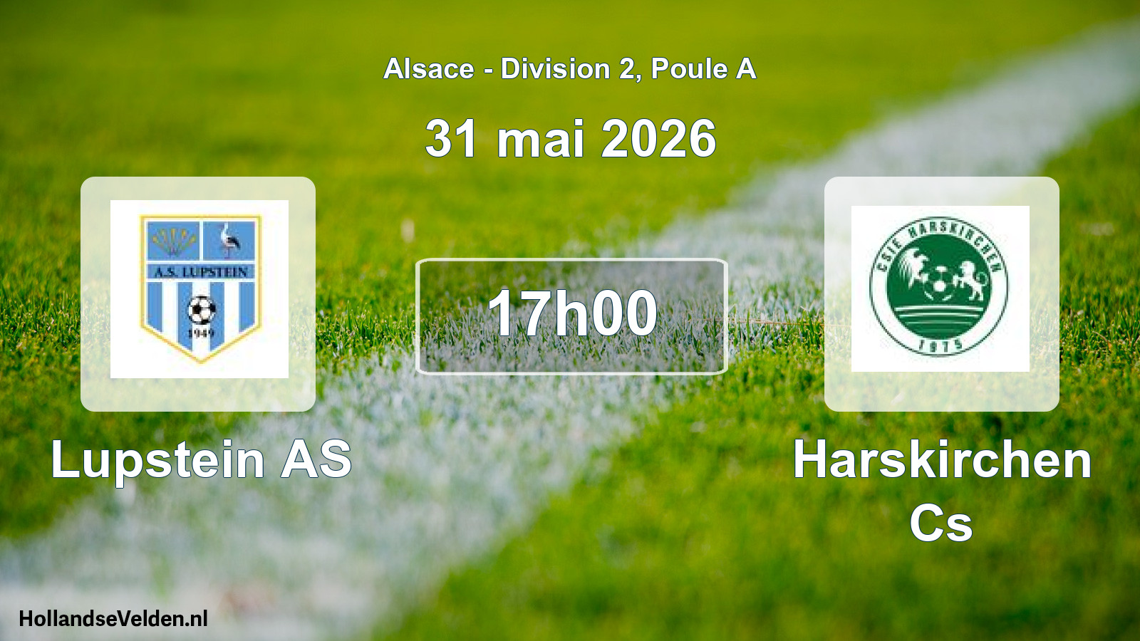 Match programmé: Lupstein AS - Harskirchen Cs (31 mai 2026)