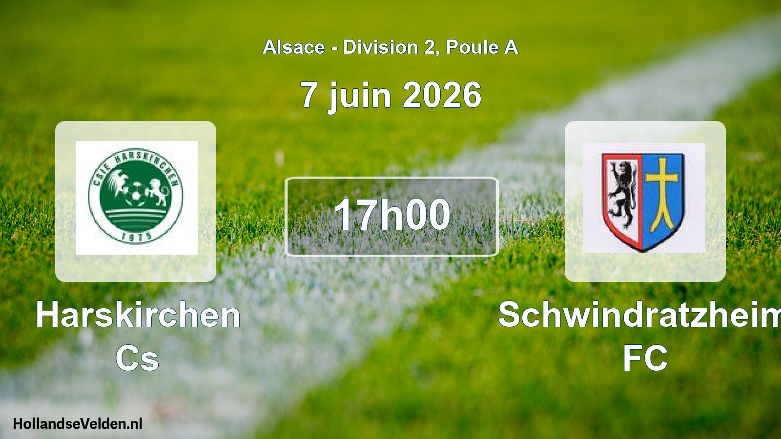 Match programmé: Harskirchen Cs - Schwindratzheim FC (7 juin 2026)