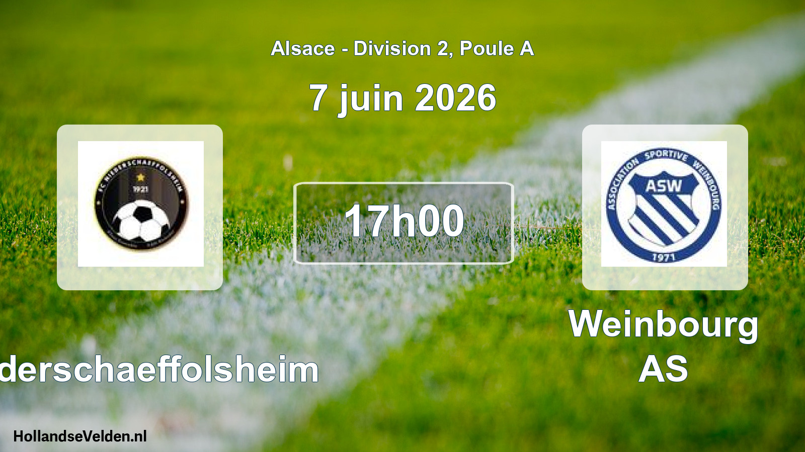 Scheduled Match: Niederschaeffolsheim - Weinbourg AS (7 June 2026)