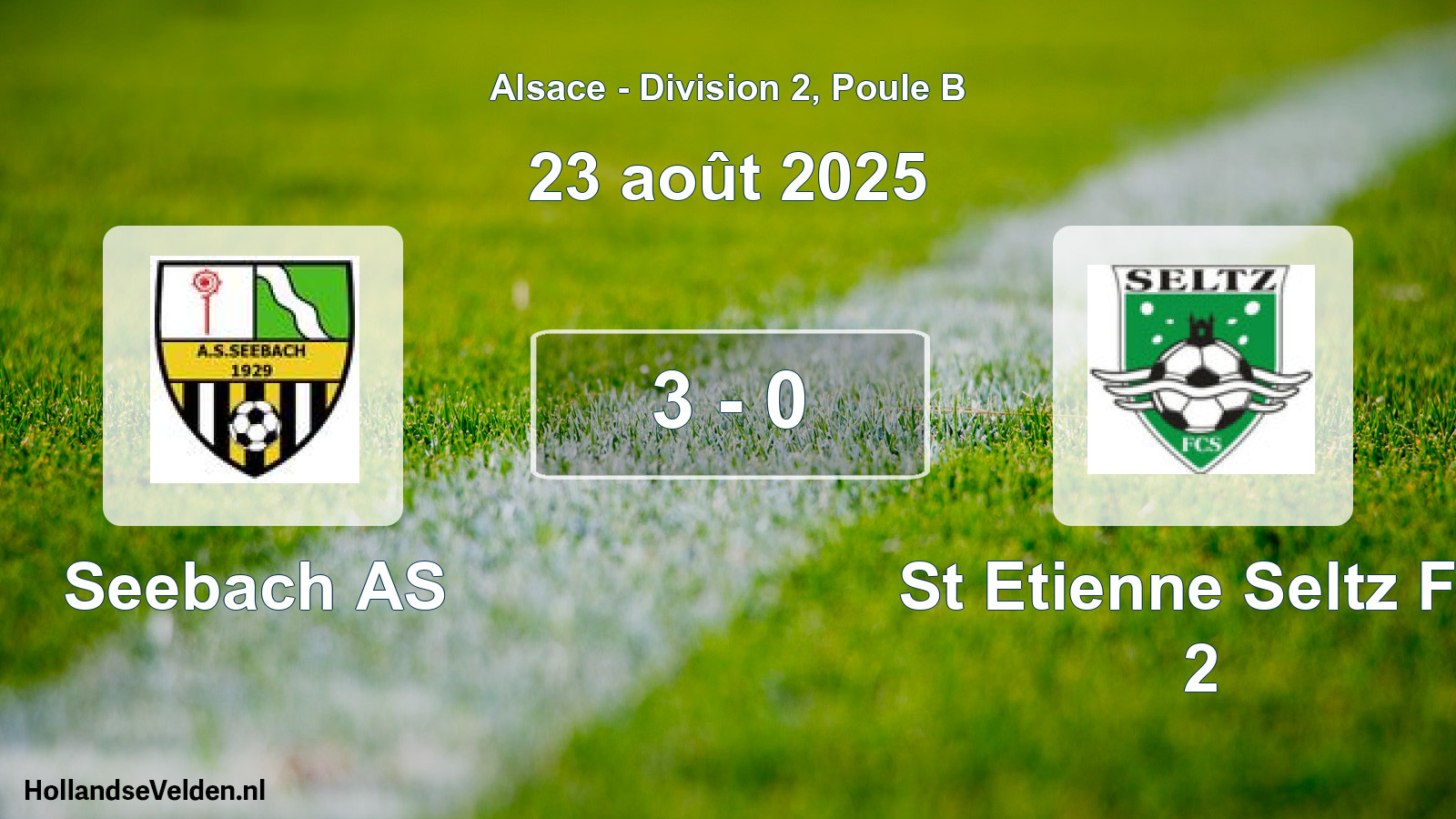 Match joué: Seebach AS - St Etienne Seltz FC 2 3 - 0 (23 août 2025)