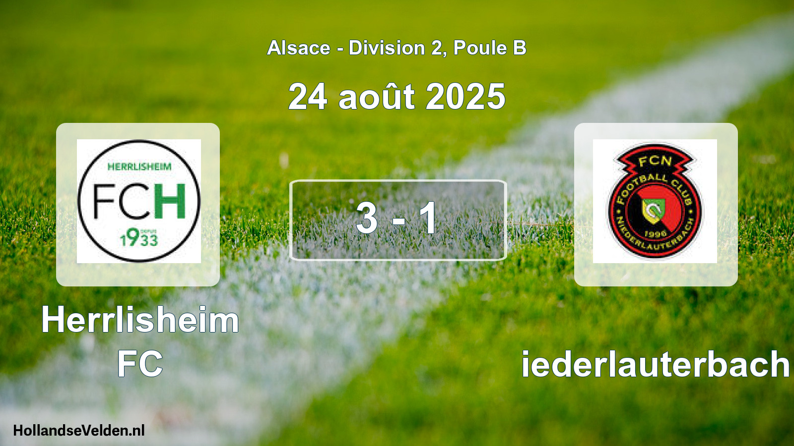Match joué: Herrlisheim FC - Niederlauterbach 3 - 1 (24 août 2025)