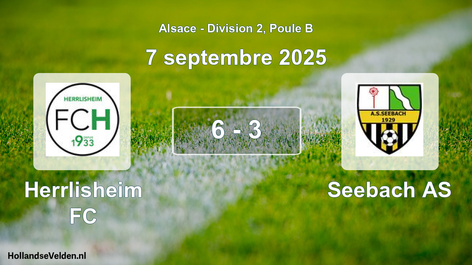 Match joué: Herrlisheim FC - Seebach AS 6 - 3 (7 septembre 2025)