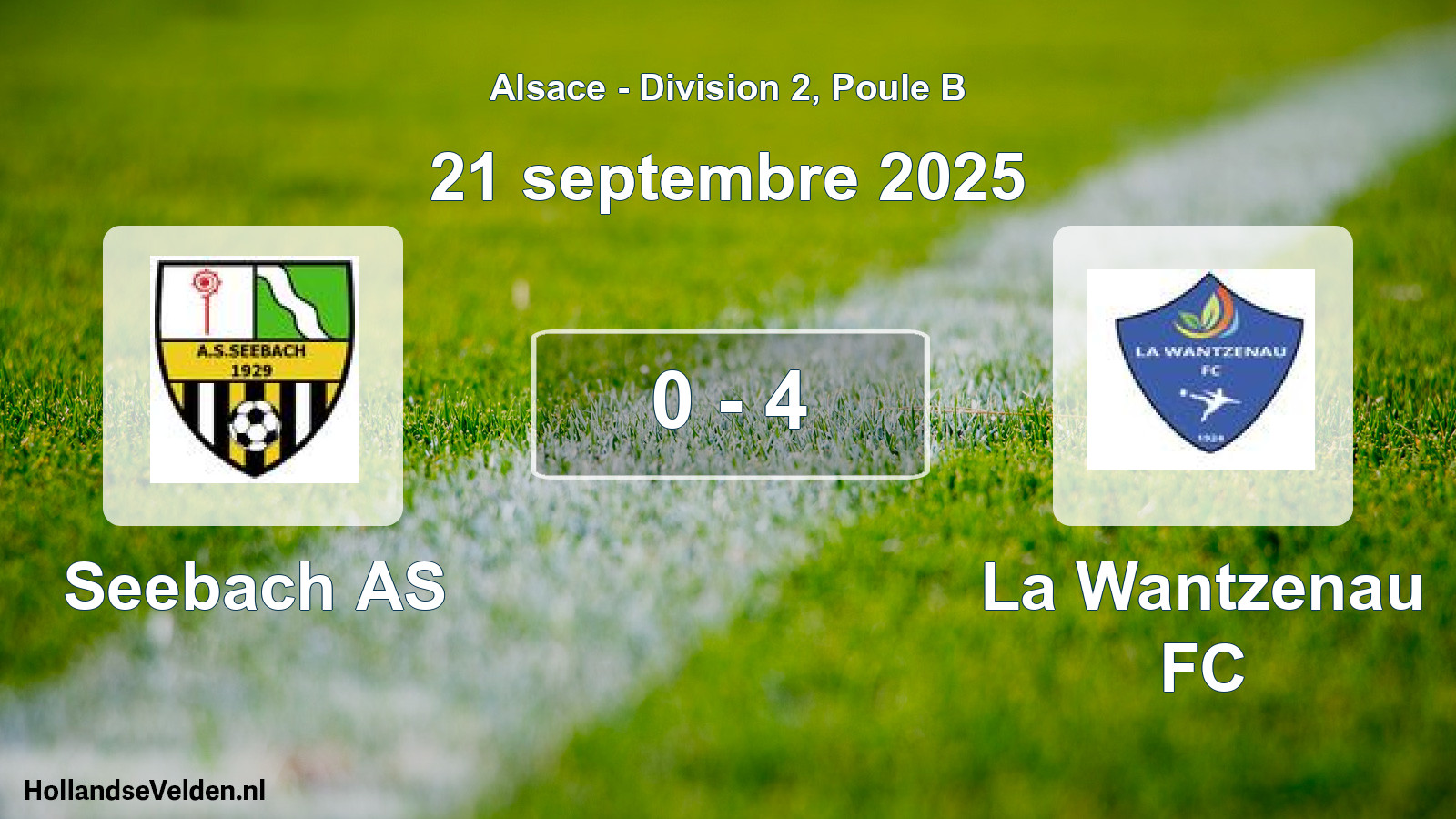 Match joué: Seebach AS - La Wantzenau FC 0 - 4 (21 septembre 2025)