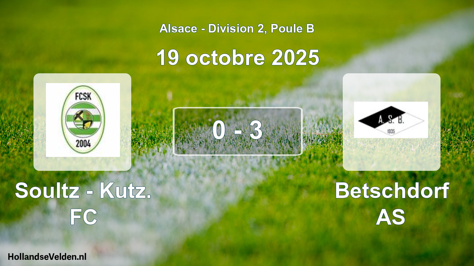 Match joué: Soultz - Kutz. FC - Betschdorf AS 0 - 3 (19 octobre 2025)
