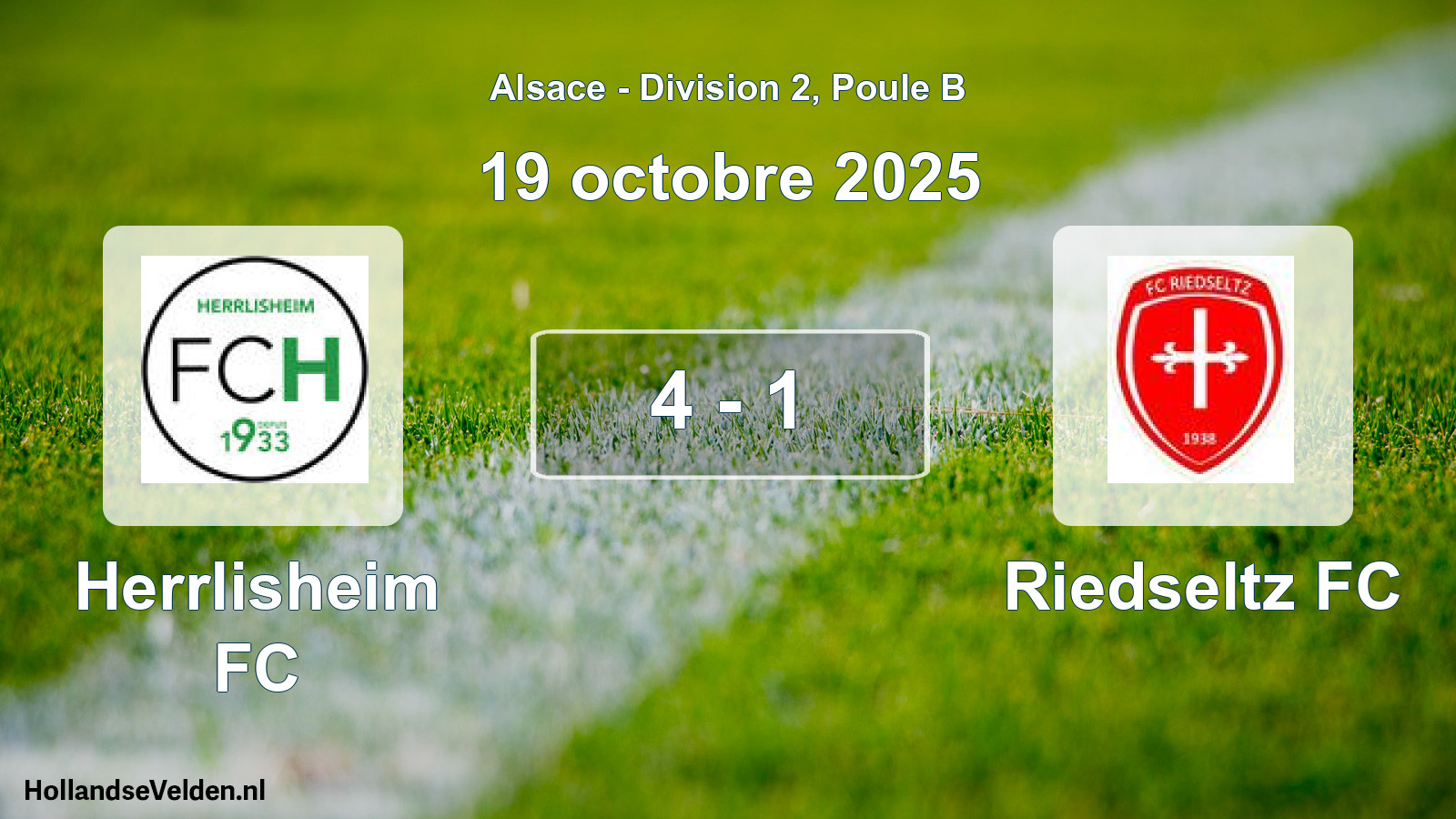 Match joué: Herrlisheim FC - Riedseltz FC 4 - 1 (19 octobre 2025)