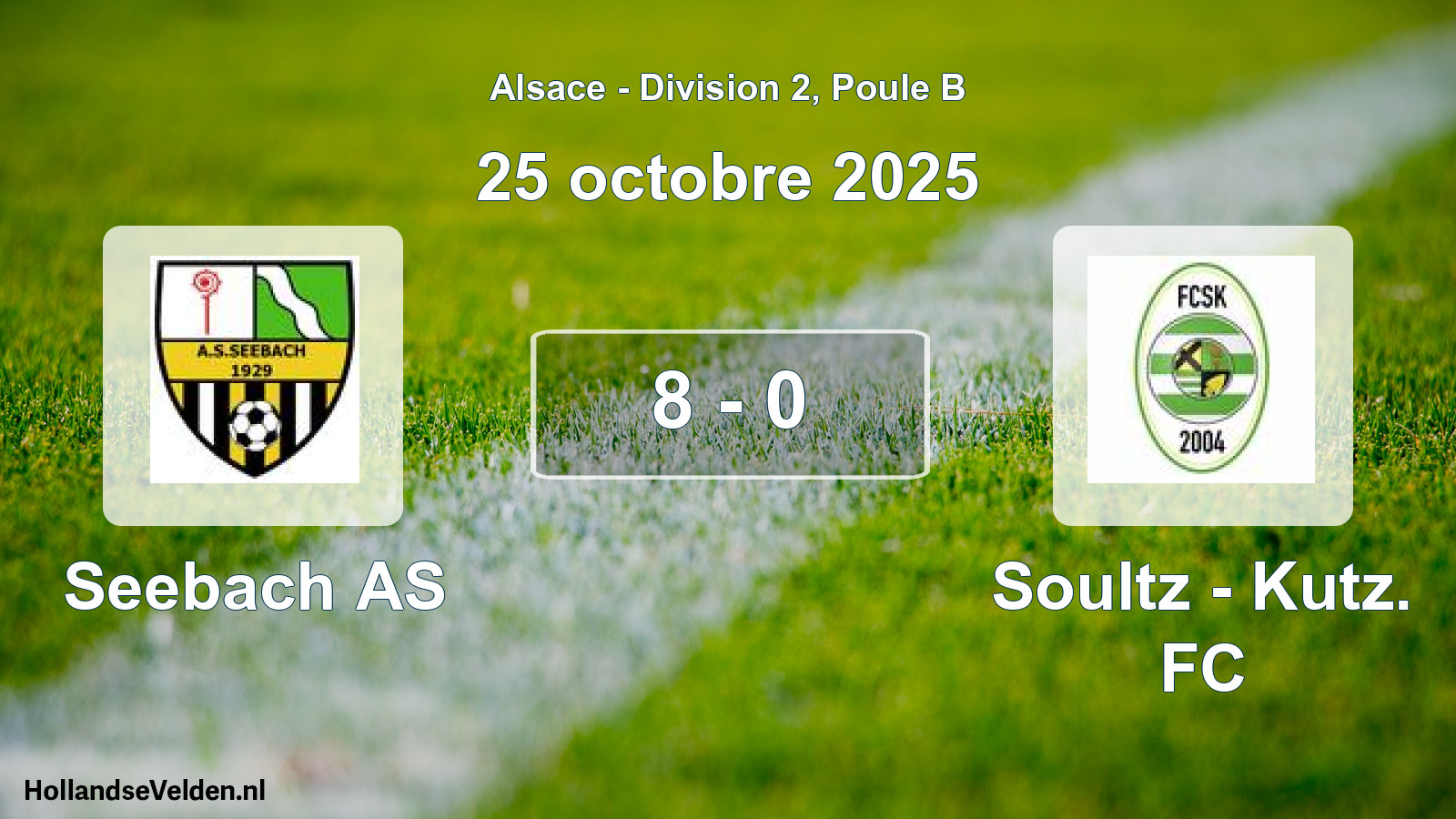 Match joué: Seebach AS - Soultz - Kutz. FC 8 - 0 (25 octobre 2025)