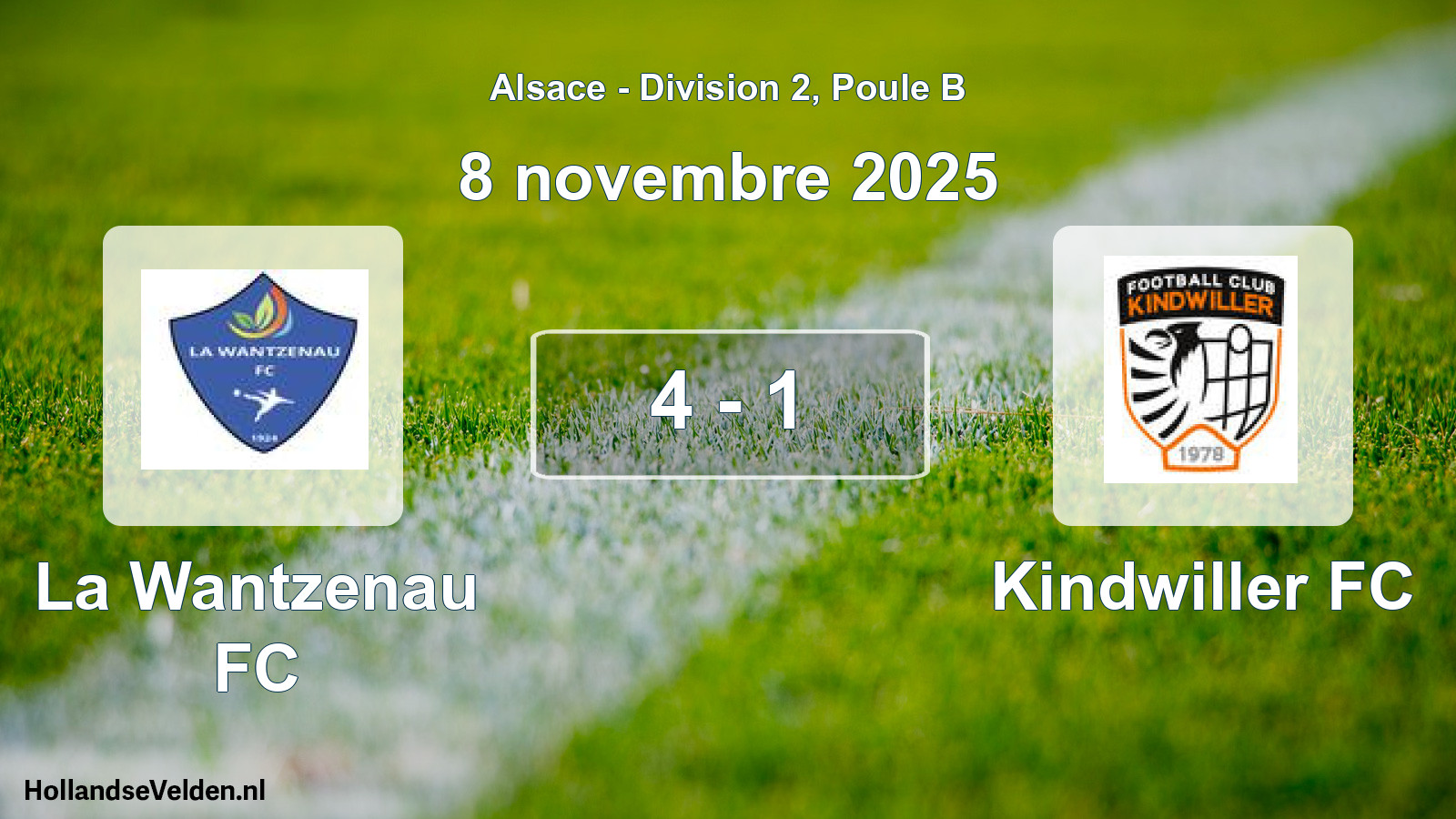 Total number of matches played: La Wantzenau FC - Kindwiller FC 4 - 1 (8 November 2025)