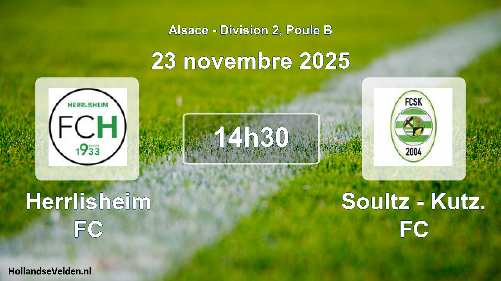 Match programmé: Herrlisheim FC - Soultz - Kutz. FC (23 novembre 2025)