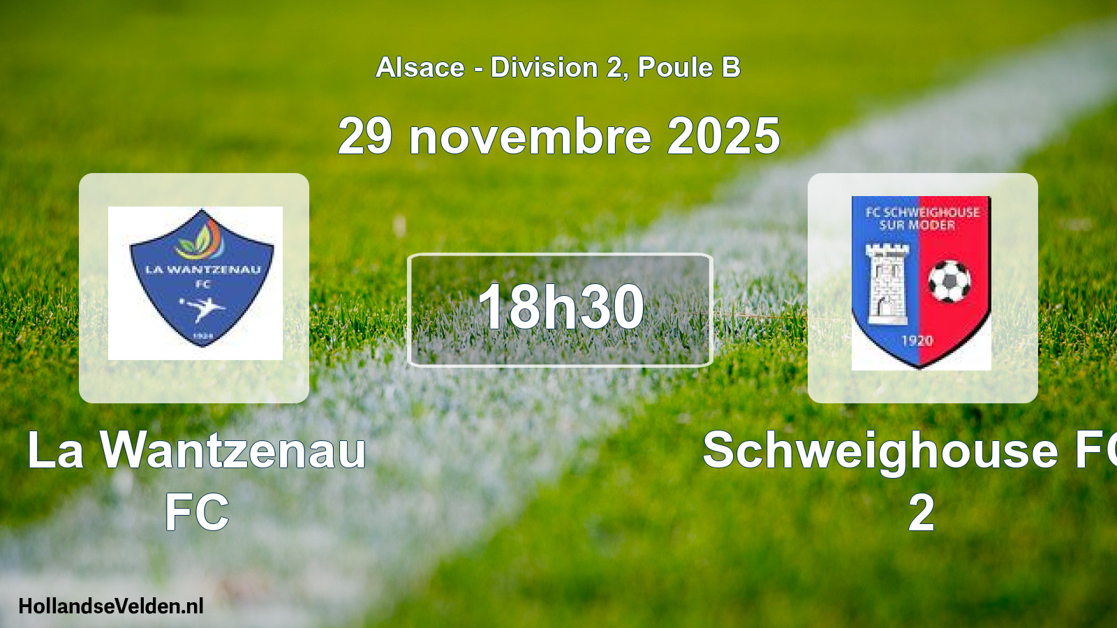 Geplande wedstrijd: La Wantzenau FC - Schweighouse FC 2 (29 november 2025)