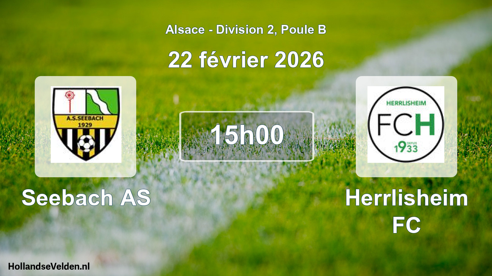Match programmé: Seebach AS - Herrlisheim FC (22 février 2026)