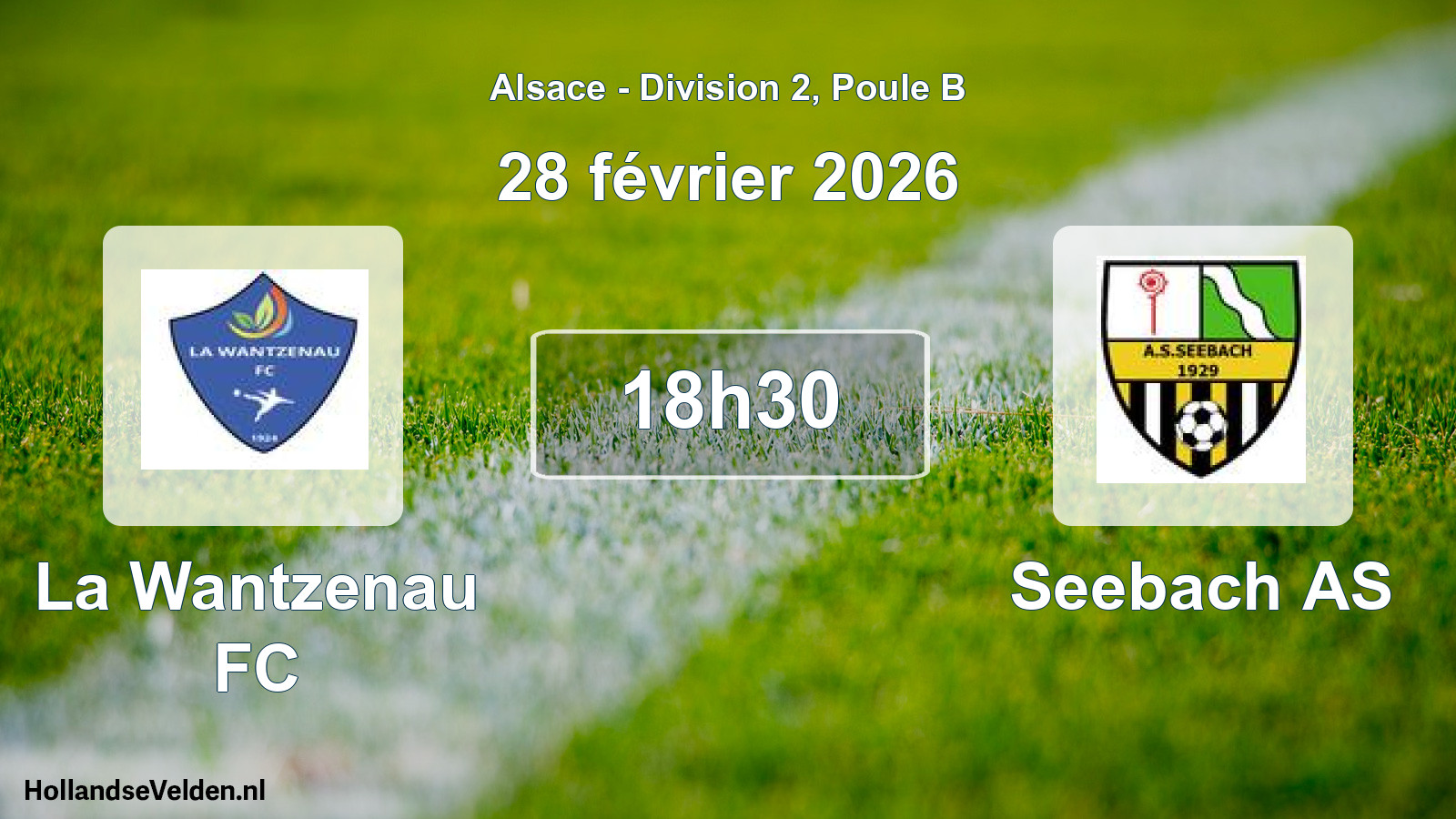 Match programmé: La Wantzenau FC - Seebach AS (28 février 2026)