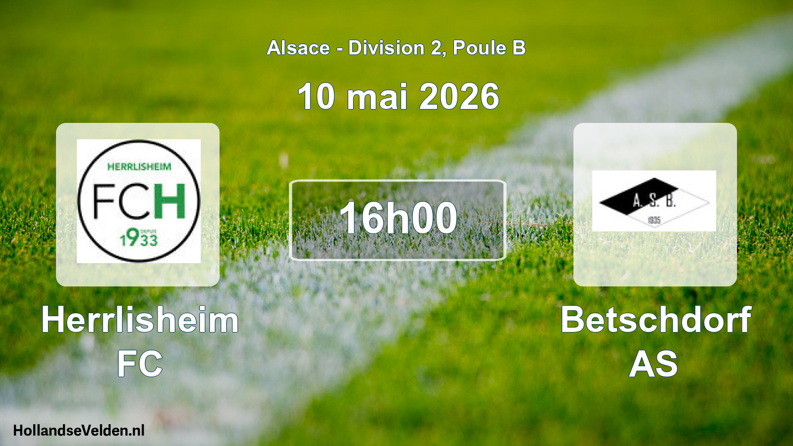 Match programmé: Herrlisheim FC - Betschdorf AS (10 mai 2026)