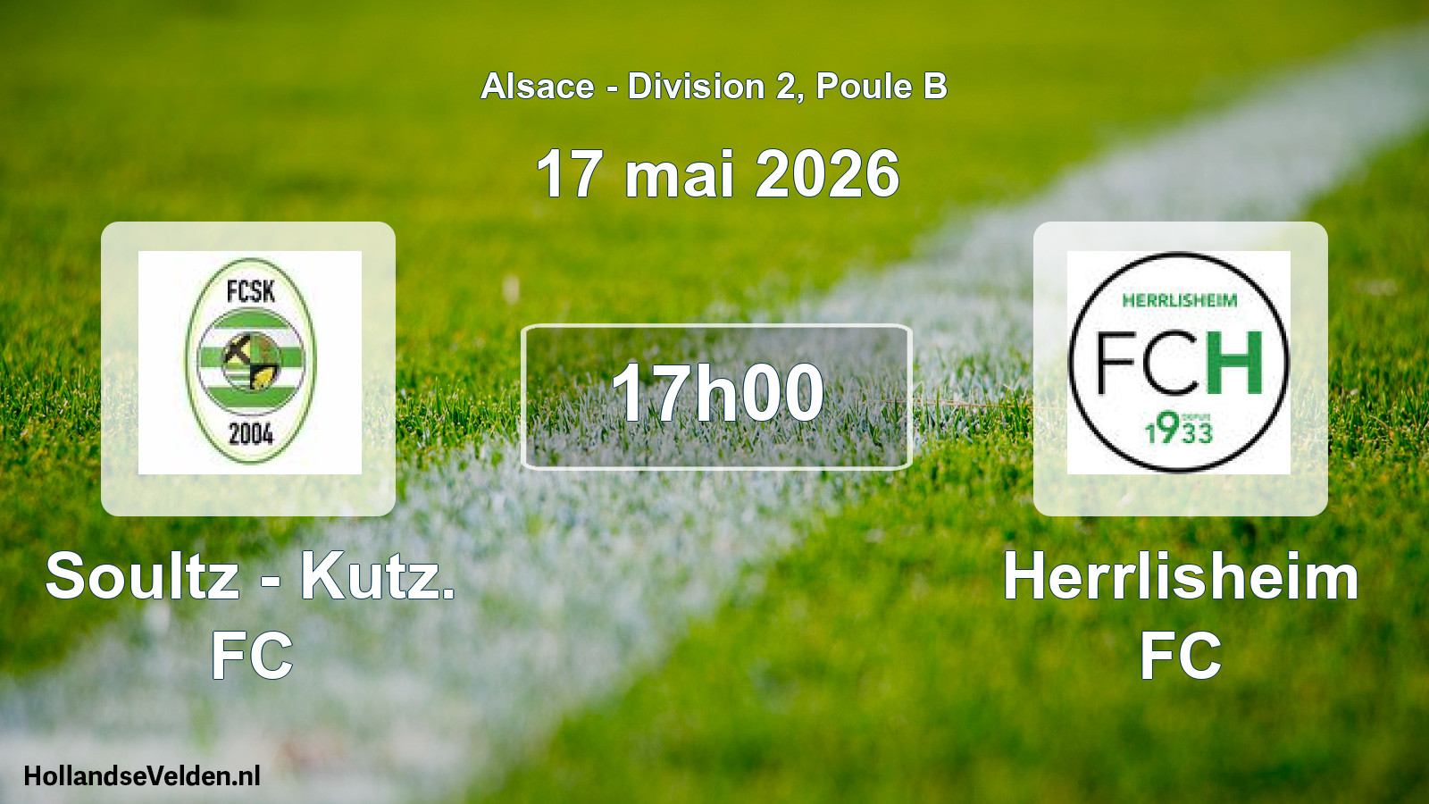 Match programmé: Soultz - Kutz. FC - Herrlisheim FC (17 mai 2026)
