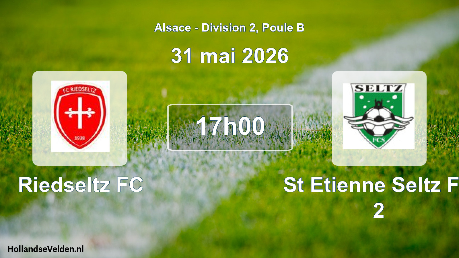 Scheduled Match: Riedseltz FC - St Etienne Seltz FC 2 (31 May 2026)