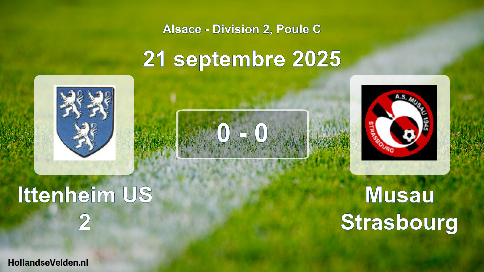 Match joué: Ittenheim US 2 - Musau Strasbourg 0 - 0 (21 septembre 2025)